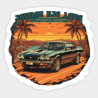 Jaguar XJS 1989 - Classic Car Vector Design Sticker